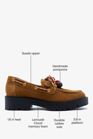 Cyprus Lugsole Loafer Russet Suede