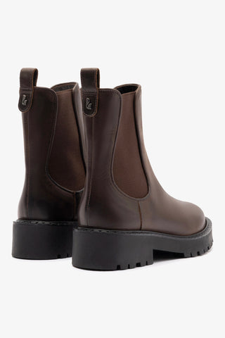 Sancha Boot In Brown Shadow Leather