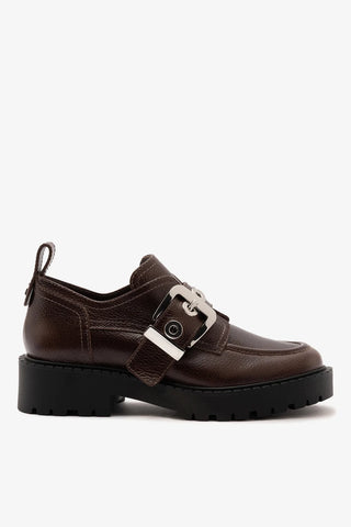 Stewart Lugsole Loafer Brown Leather Loafer Larroudé