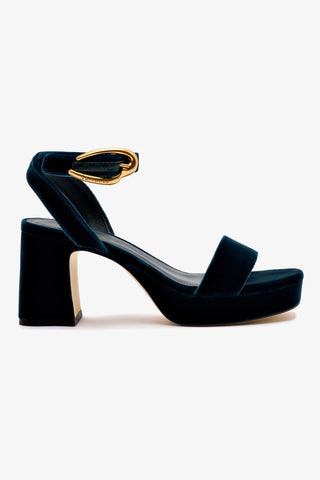 Dolly Verona Low Sandal In Deepsea Velvet