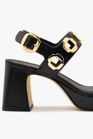 Milan Dolly Low In Black Leather