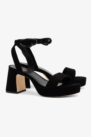 Dolly Verona Low Sandal In Black Suede
