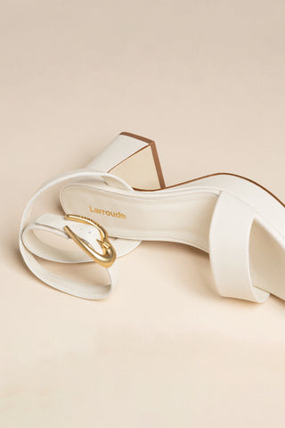 Dolly Verona Low Sandal In Ivory Leather
