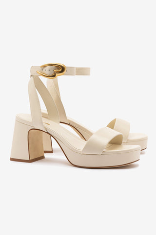 Dolly Verona Low Sandal In Ivory Leather