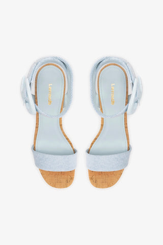 Dolly Verona Low Sandal In Maya Denim and Natural Cork