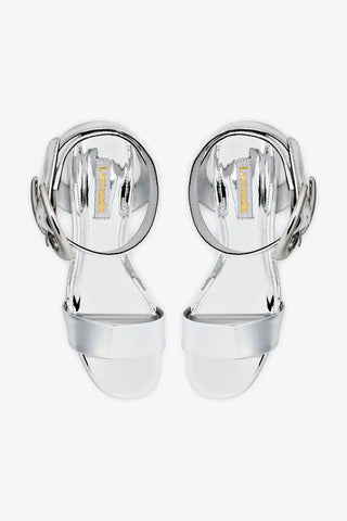 Dolly Verona Low Sandal In Silver Specchio