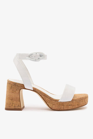 Dolly Verona Low Sandal White Patent Sandal Larroudé
