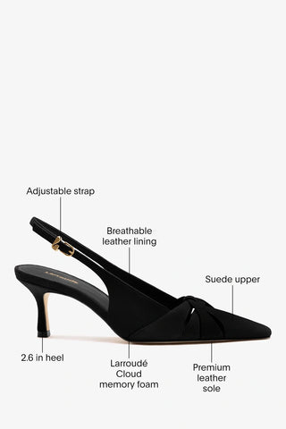 Kirstin Pump Black Suede Pump Larroudé