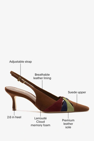 Kirstin Pump Burnt Umber Suede Pump Larroudé