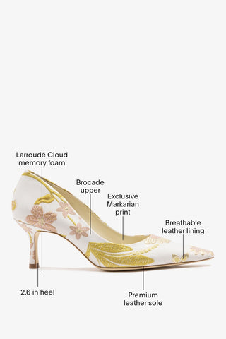 Larroudé by Markarian: Pump Mist Floral Brocade Pump Larroudé