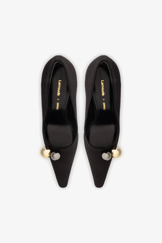 Larroudé x CPPXO Pump In Black Denim