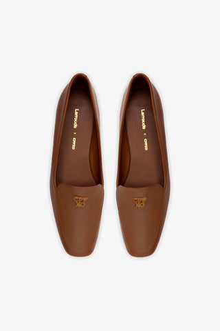 Larroudé x CPPXO Loafer In Caramel Leather