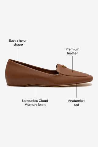 Larroudé x CPPXO Loafer In Caramel Leather