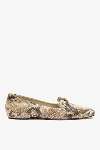 Larroudé x CPPXO Loafer In Neutral Snake Leather