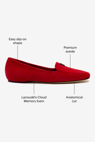 Larroudé x CPPXO Loafer In Scarlet Leather