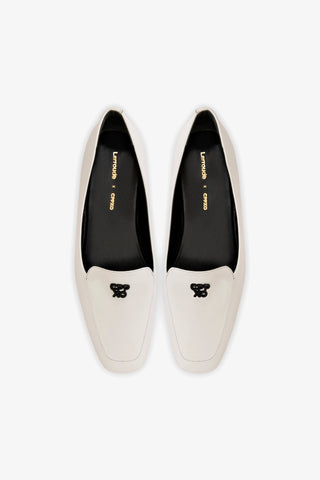 Larroudé x CPPXO Loafer In White Leather