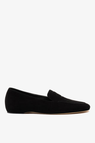 Penny Loafer Black Suede Loafer Larroudé
