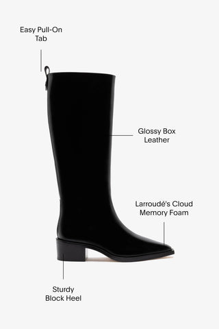 Florencia Boot In Black Box Leather
