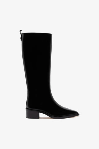 Florencia Boot In Black Box Leather Boot Larroudé