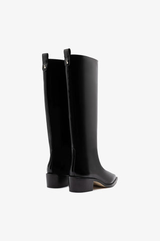 Florencia Boot In Black Box Leather Boot Larroudé