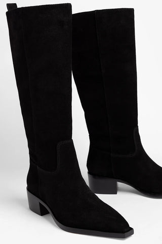 Florencia Boot Black Suede Boot Larroudé