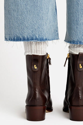 Florencia Low Boot In Brown Leather