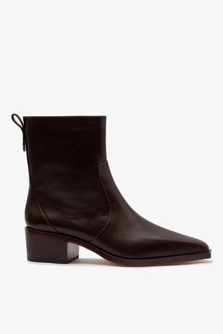 Florencia Low Boot In Brown Leather Boot Larroudé 5 Brown