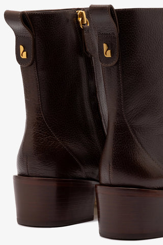 Florencia Low Boot In Brown Leather