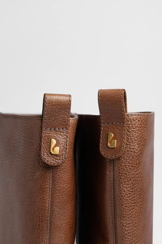 Florencia Boot Burnt Umber Leather Boot Larroudé