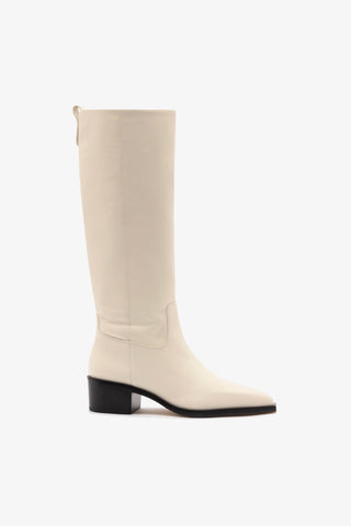 Florencia Boot In Ivory Leather