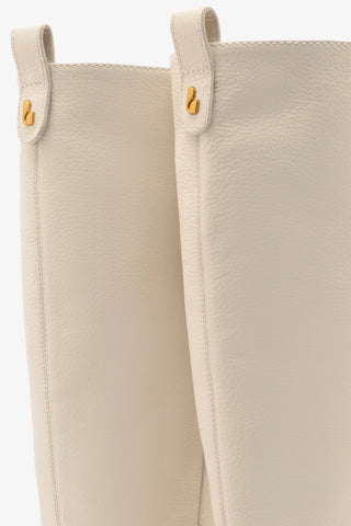 Florencia Boot In Ivory Leather