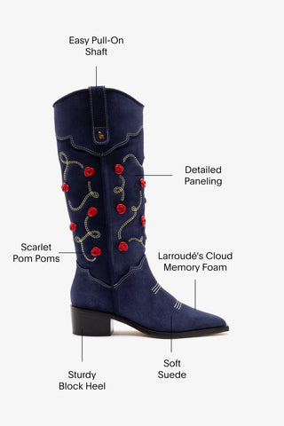 Paloma Boot In Navy Suede