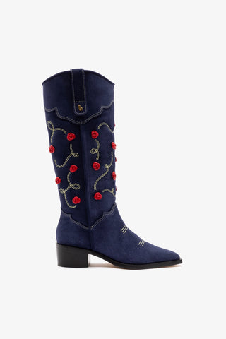 Paloma Boot In Navy Suede