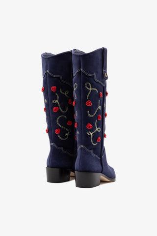 Paloma Boot In Navy Suede