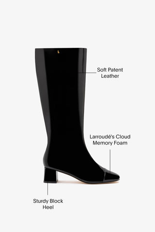 Edie Boot In Black Patent Leather
