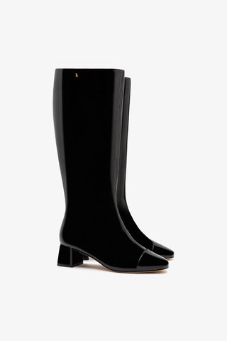 Edie Boot In Black Patent Leather