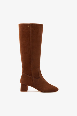 Edie Boot In Burnt Umber Suede