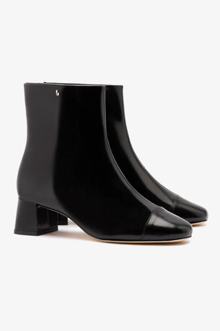 Mini Edie Boot In Black Box Leather