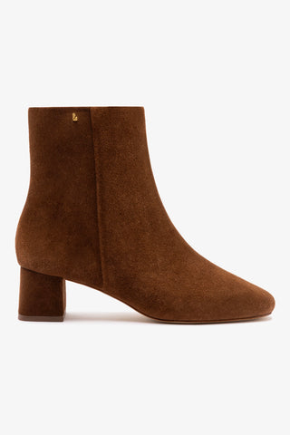 Mini Edie Boot In Burnt Umber Suede