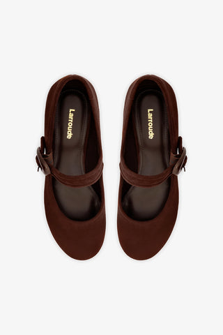 Verona Flatform In Brown Suede