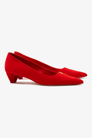 Ruth Pump In Scarlet Suede