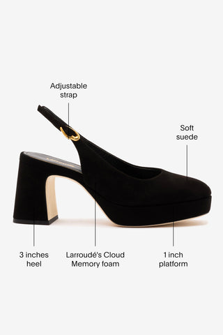 Ariana Low In Black Leather Pump Larroudé