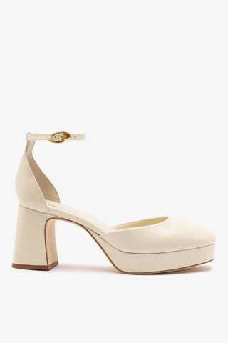 Ari Verona Low Pump In Ivory Box Leather Pump Larroudé