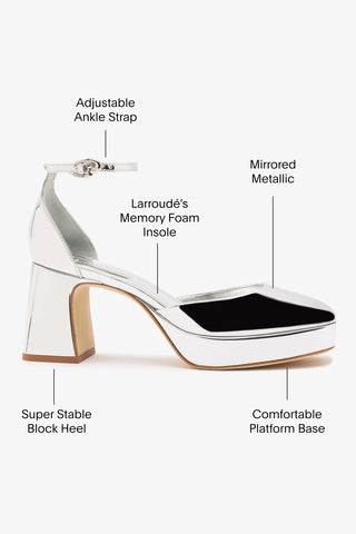 Ari Verona Low Pump In Silver Specchio