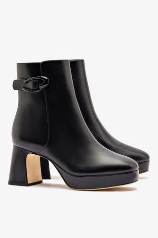 Dolly Verona Low Boot In Black Leather Boot Larroudé