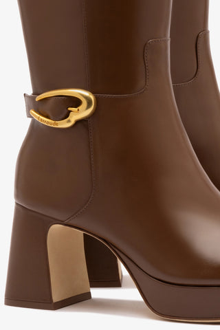 Dolly Verona Hi Boot In Burnt Umber Leather