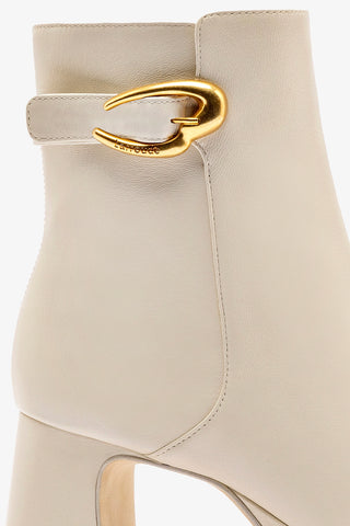 Dolly Verona Low Boot In Ivory Leather