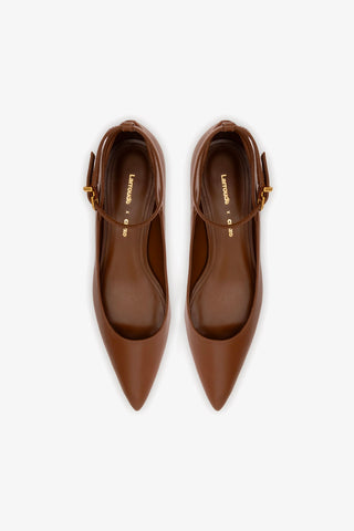 Larroudé x CPPXO Low Pump In Caramel Leather