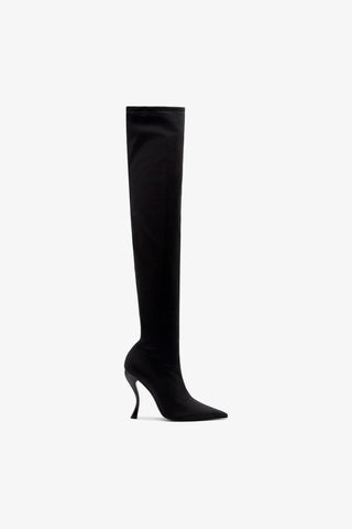 Larroudé by Nicolò B. Anastasia Boot In Black Lycra