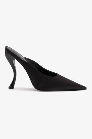 Larroudé by Nicolò B. Inna Mule In Black Satin